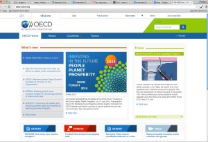 Image 1. OECD website, 2015. Screenshot. S. Harford, 2015.