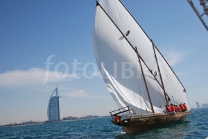 Dhow racing off the Burj Al Arab